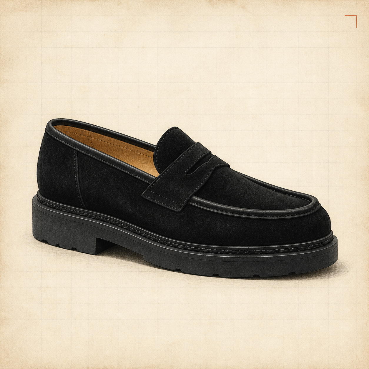 Paraboot SUEDE REIMS BEAUTY&YOUTH UNITED ARROWS別注の参考イラスト