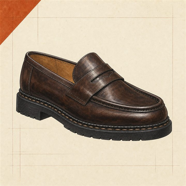Paraboot REIMS DUBLIN BEAMS F別注の参考イラスト