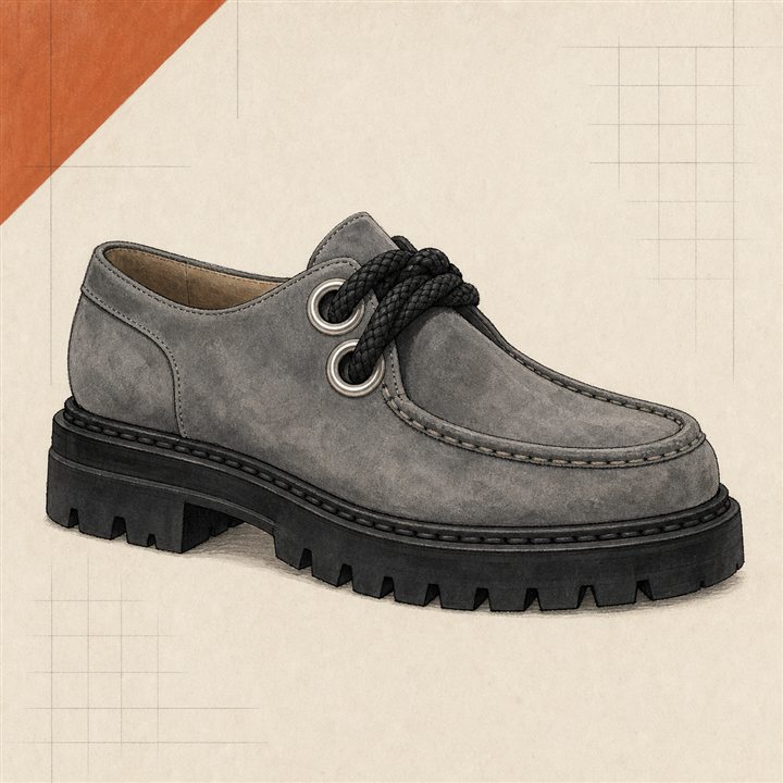 Paraboot THIERS EYELET International Gallery BEAMS別注の参考イラスト