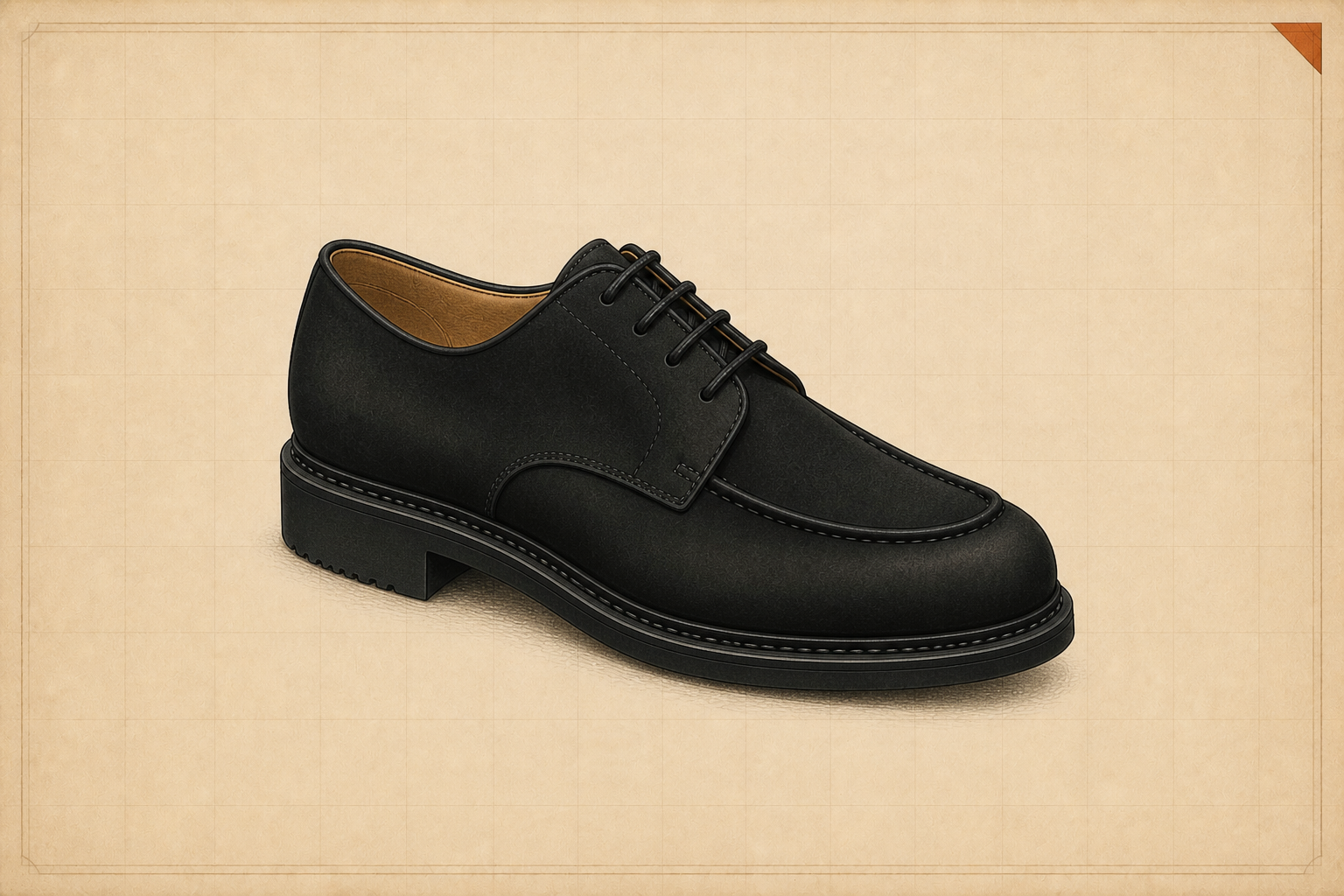 Paraboot NUBUCK CHAMBORD UNITED ARROWS別注の参考イラスト