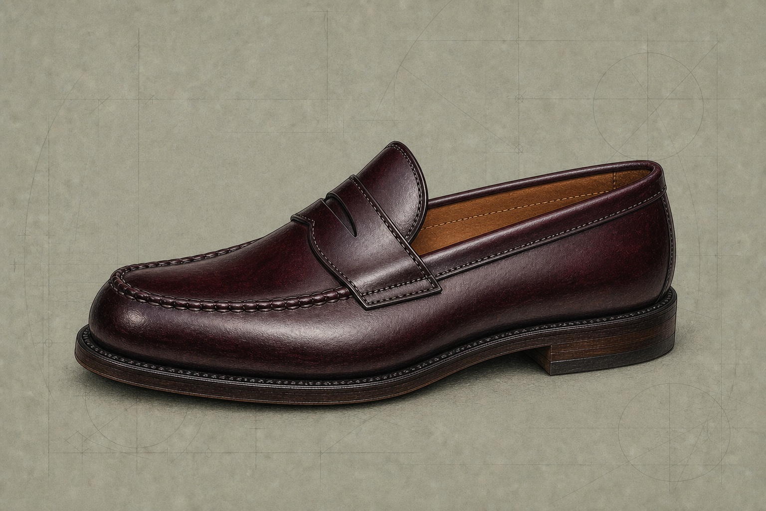 Alden LEISURE HANDSEWNの参考イラスト